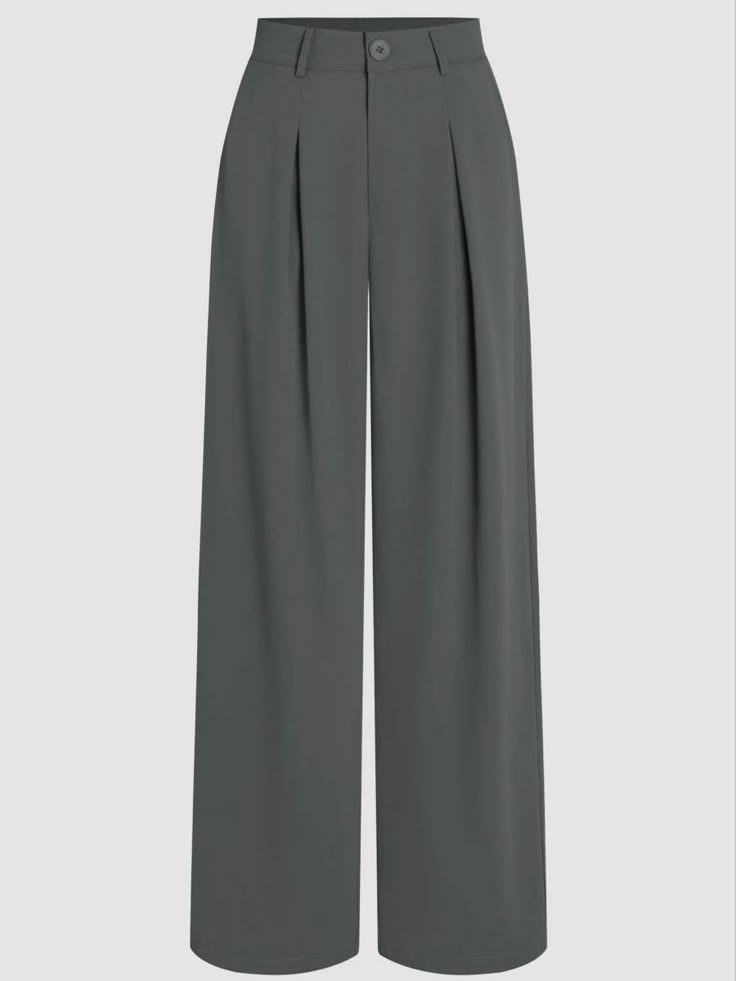 Grace Wide-Leg Trousers – Ash Grey